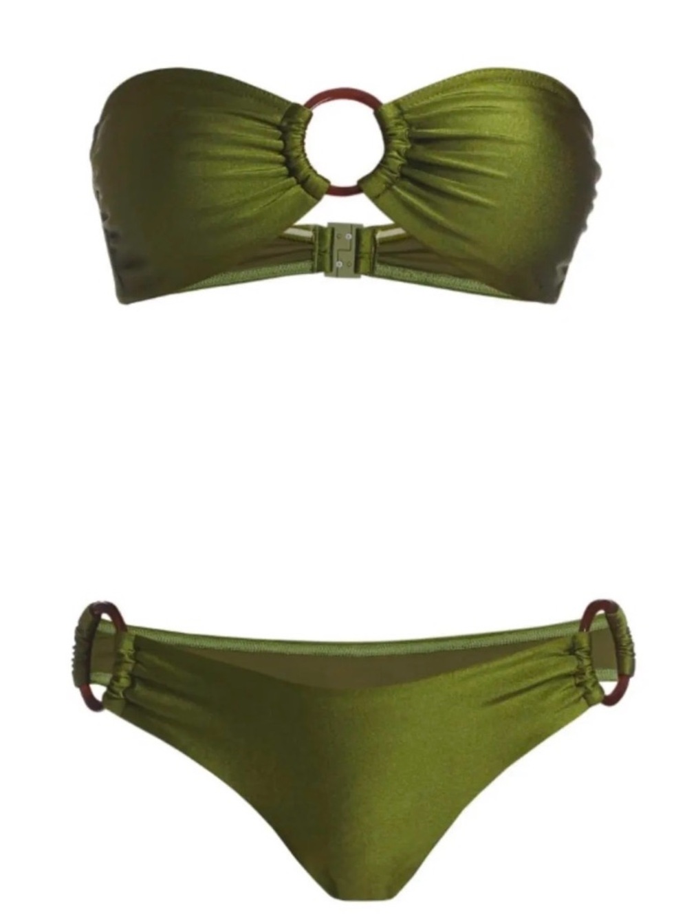 Zimmermann Olive Green Ring-Detail Bikini Set
